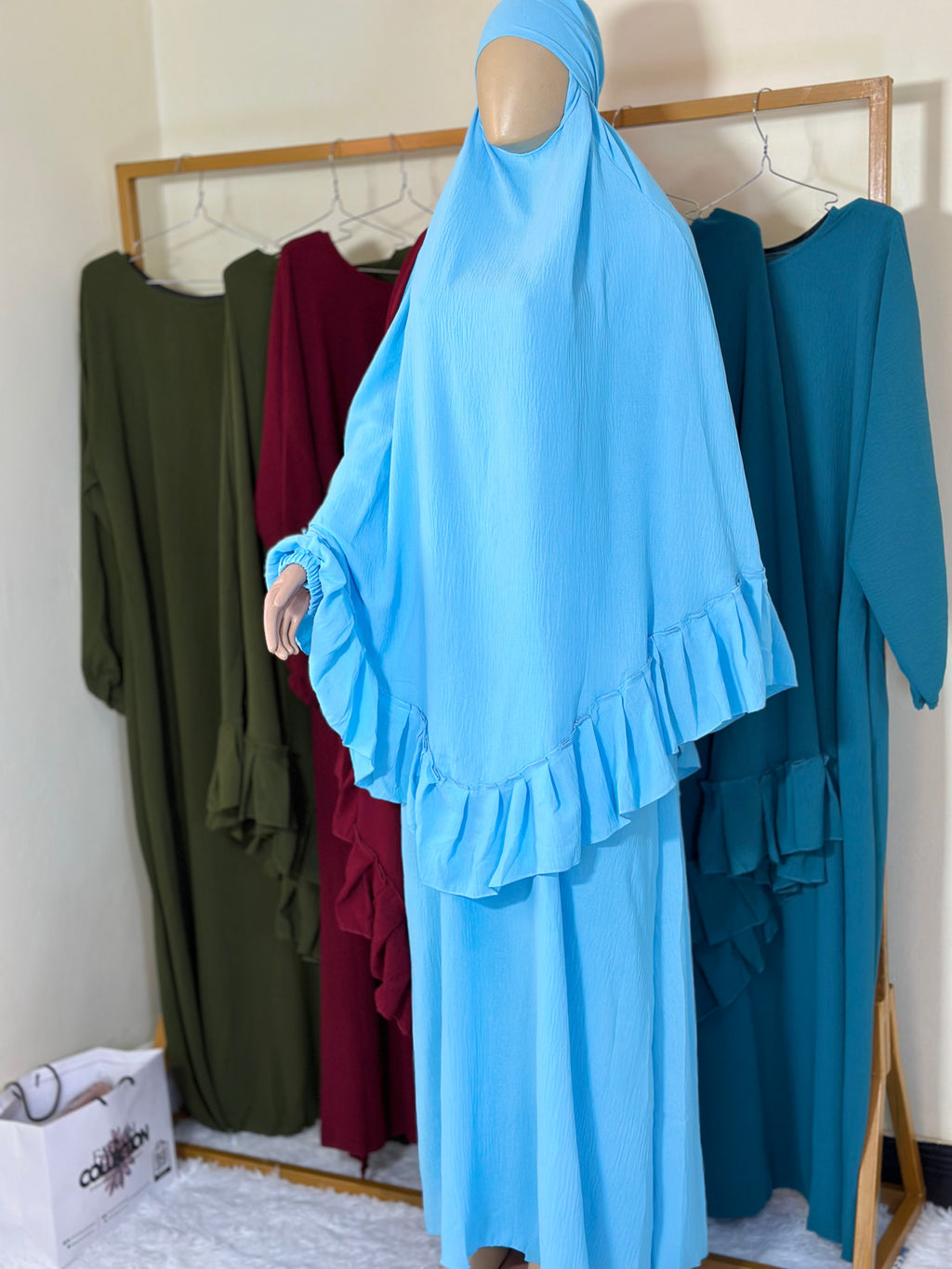 Ruqayyah Ruffle Khimar Set – Full Coverage Elegance