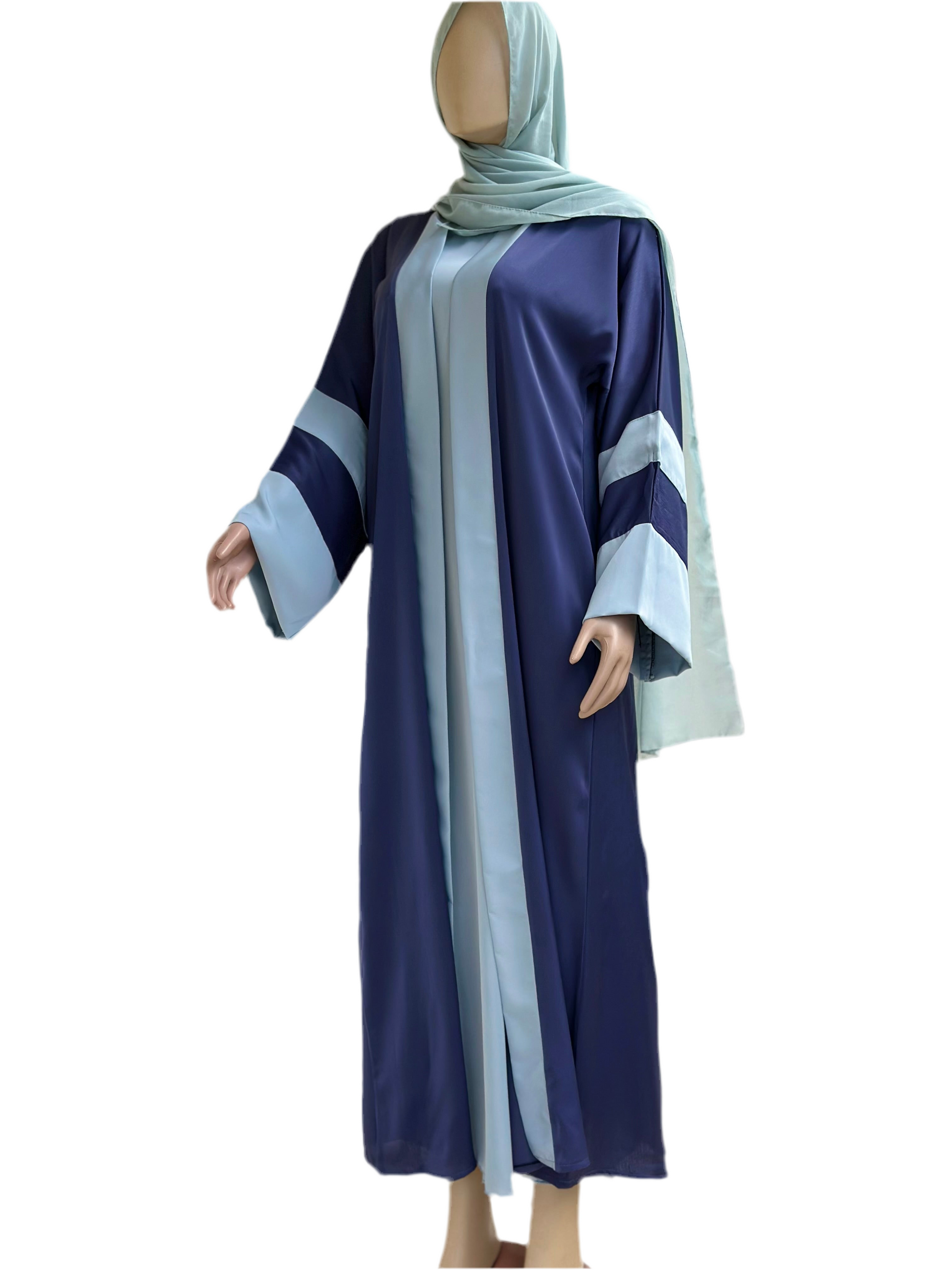 2 tone two piece Dubai abaya