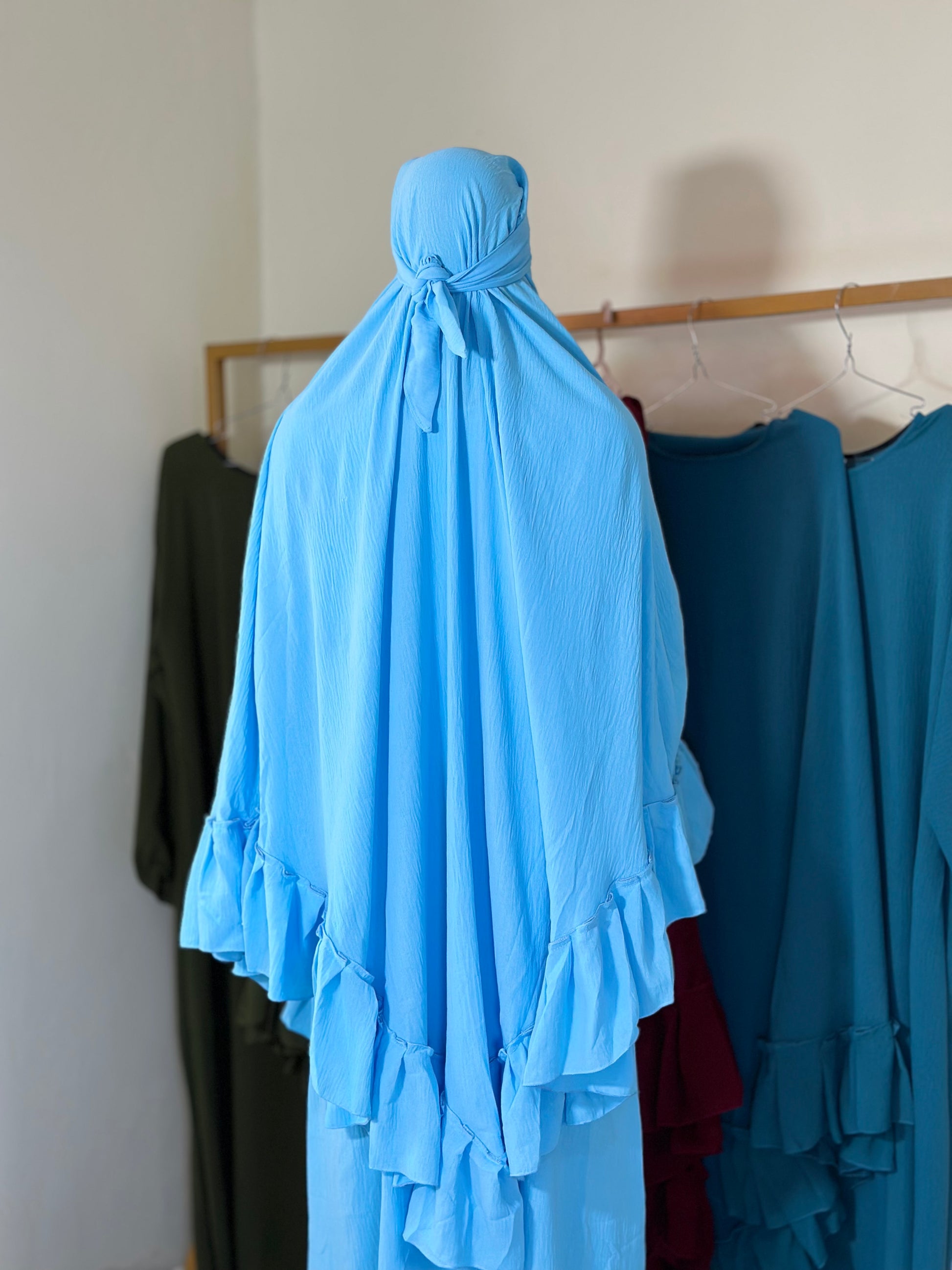 Ruqayyah Ruffle Khimar Set – Full Coverage Elegance