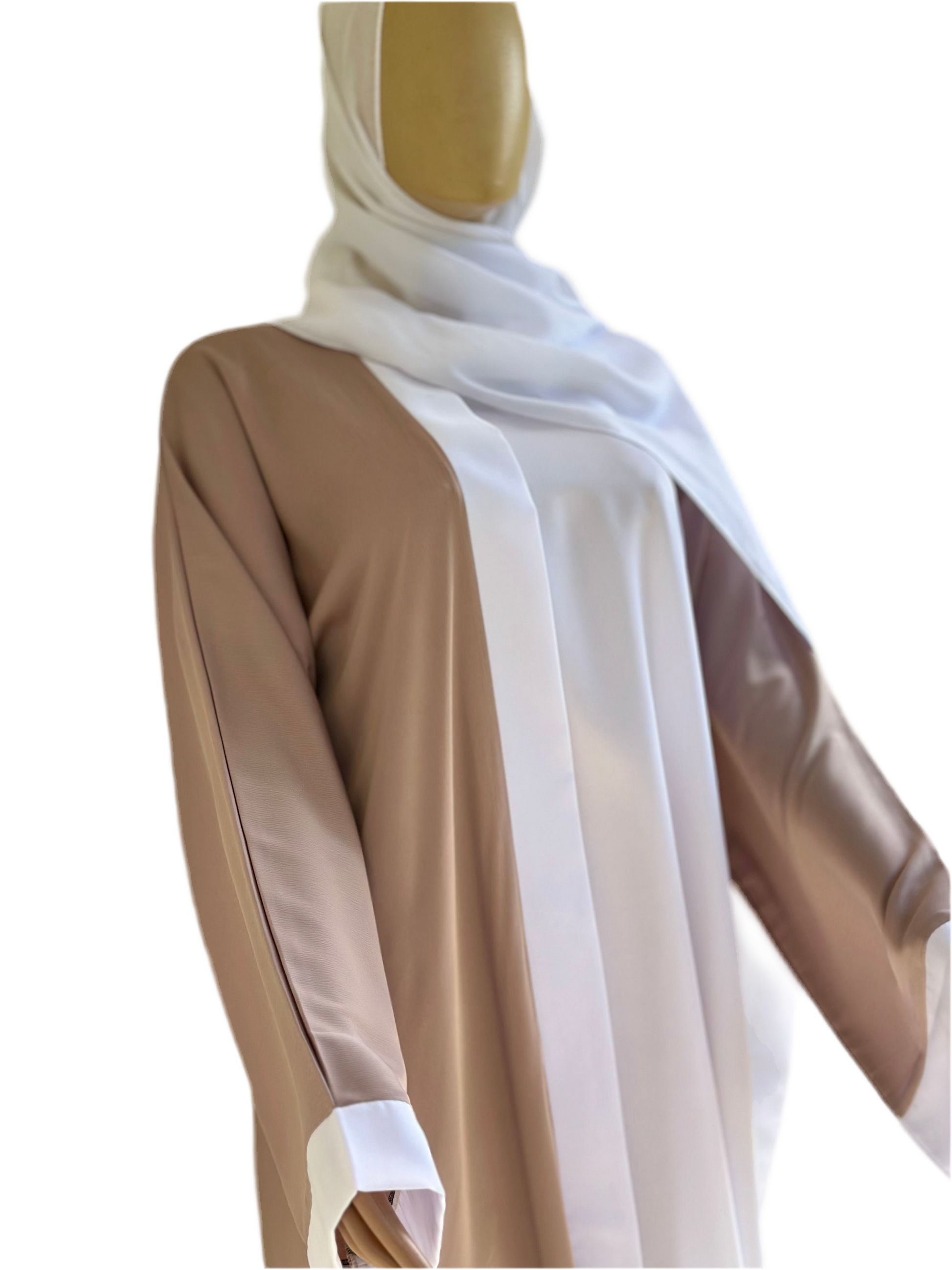 Beige Harmony 2-Piece Abaya Set