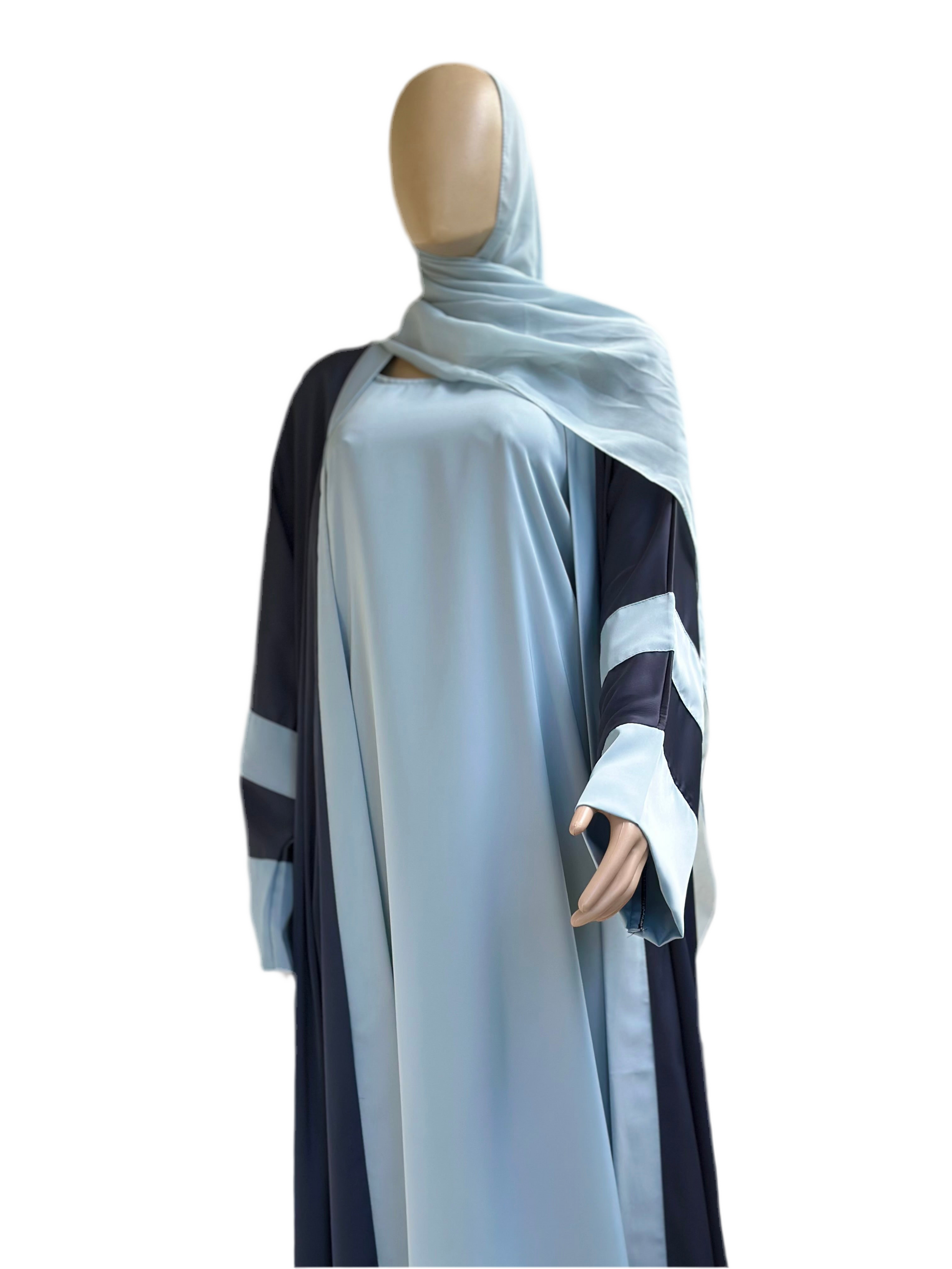 2 tone two piece Dubai abaya