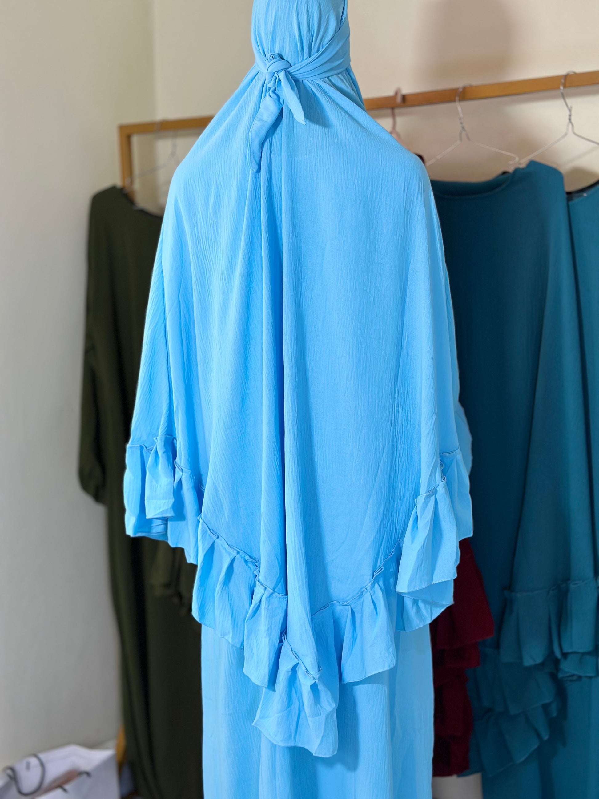 Ruqayyah Ruffle Khimar Set – Full Coverage Elegance
