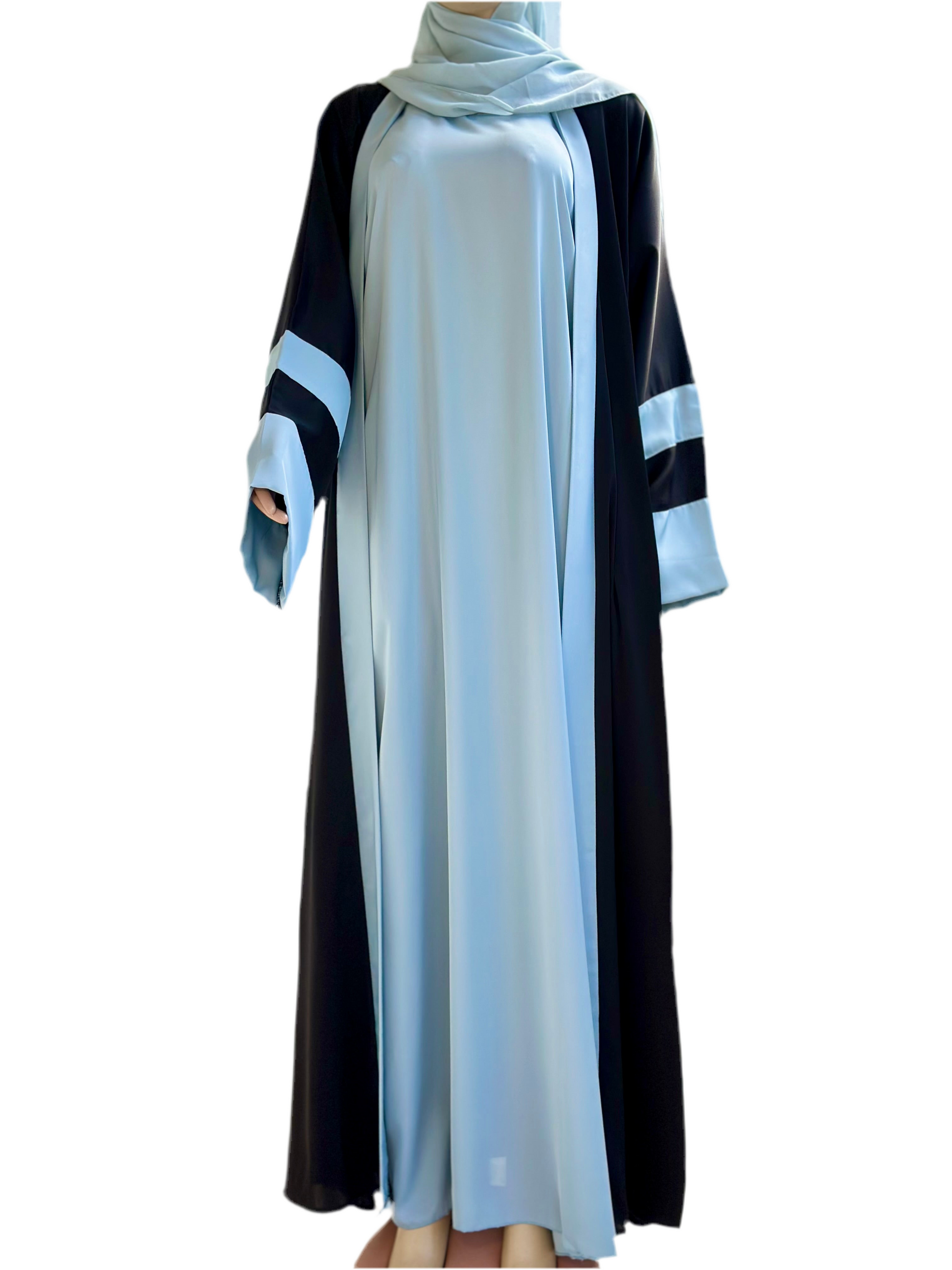 2 tone two piece Dubai abaya