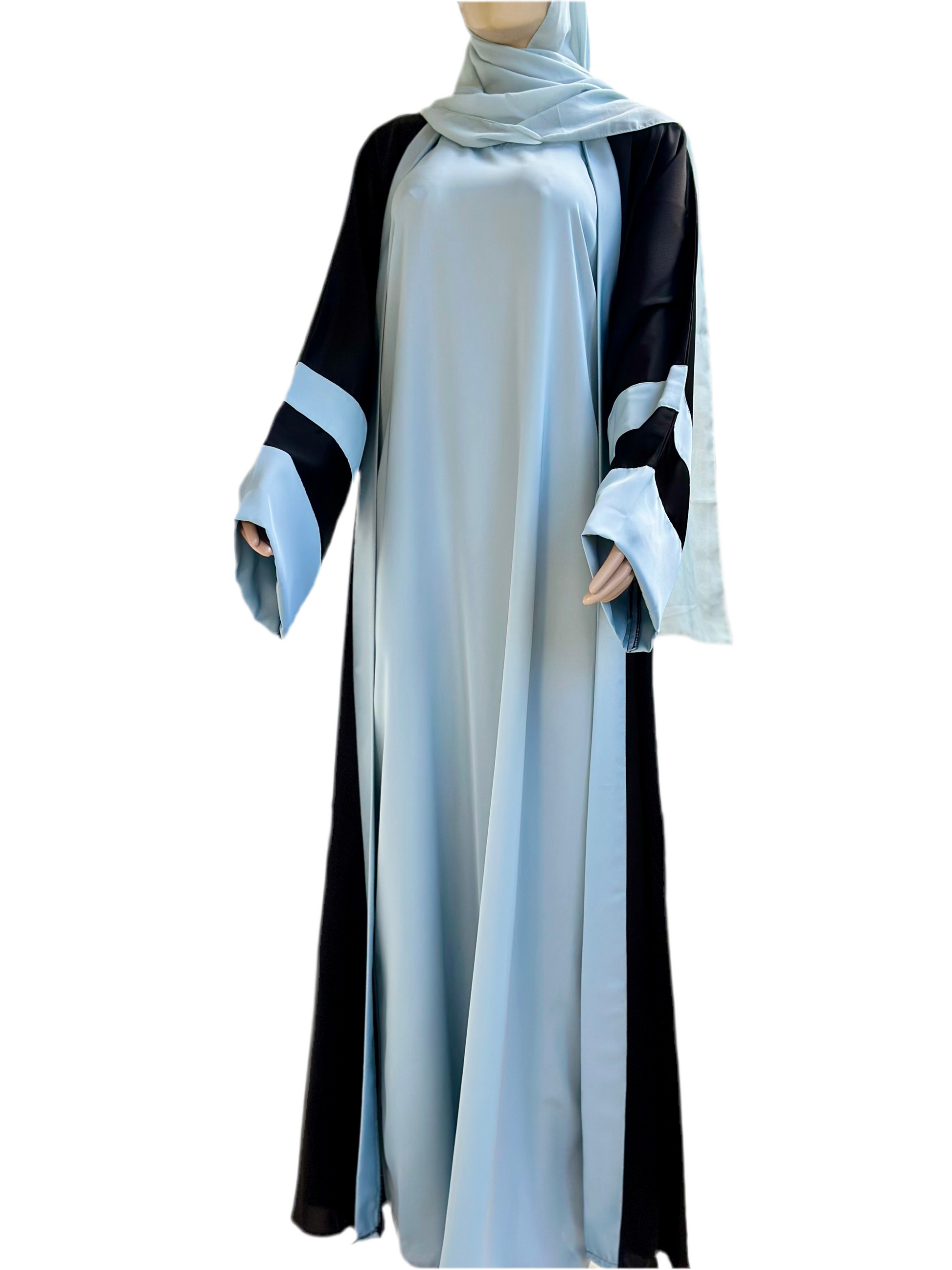 2 tone two piece Dubai abaya