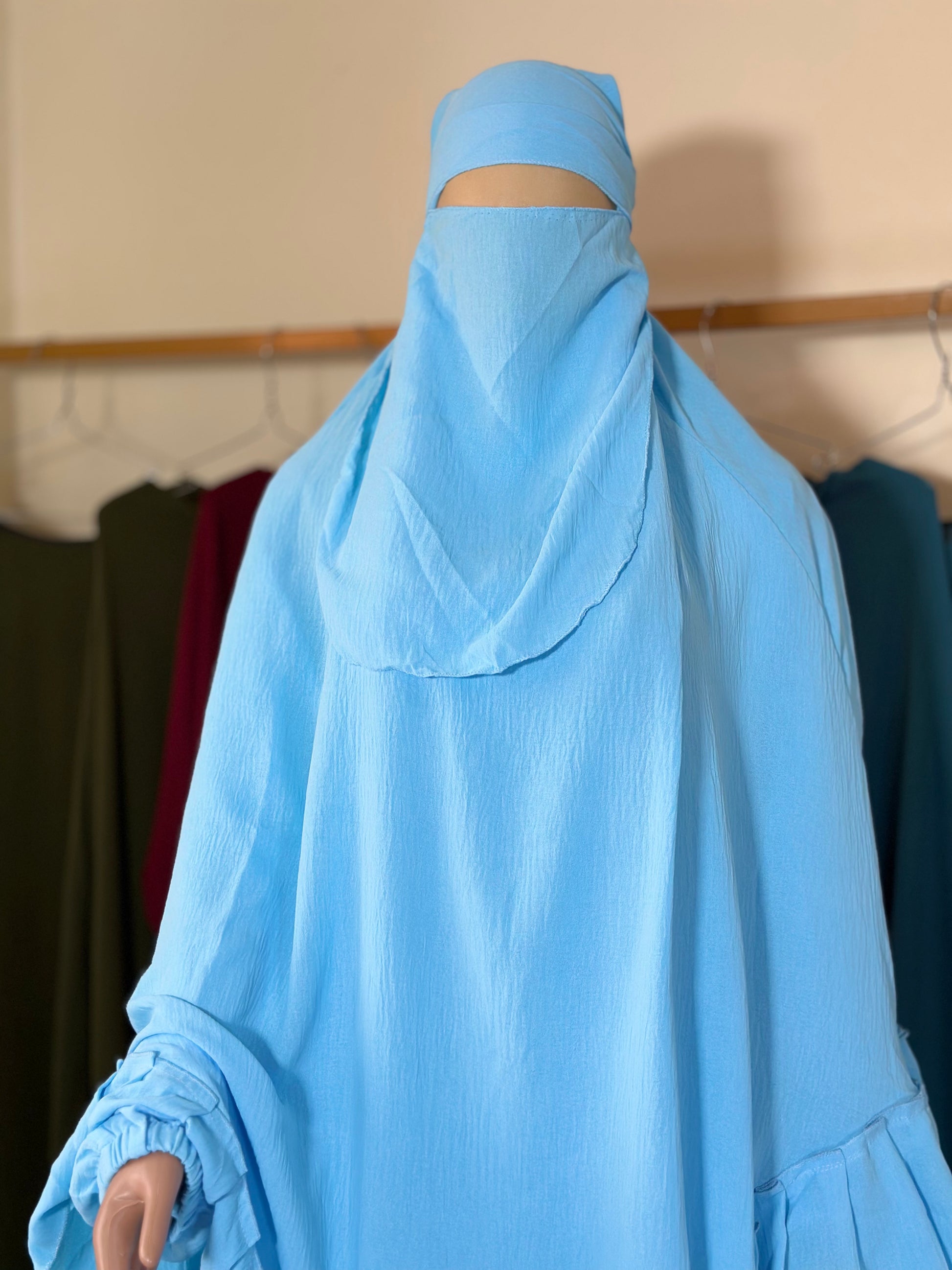 Ruqayyah Ruffle Khimar Set – Full Coverage Elegance
