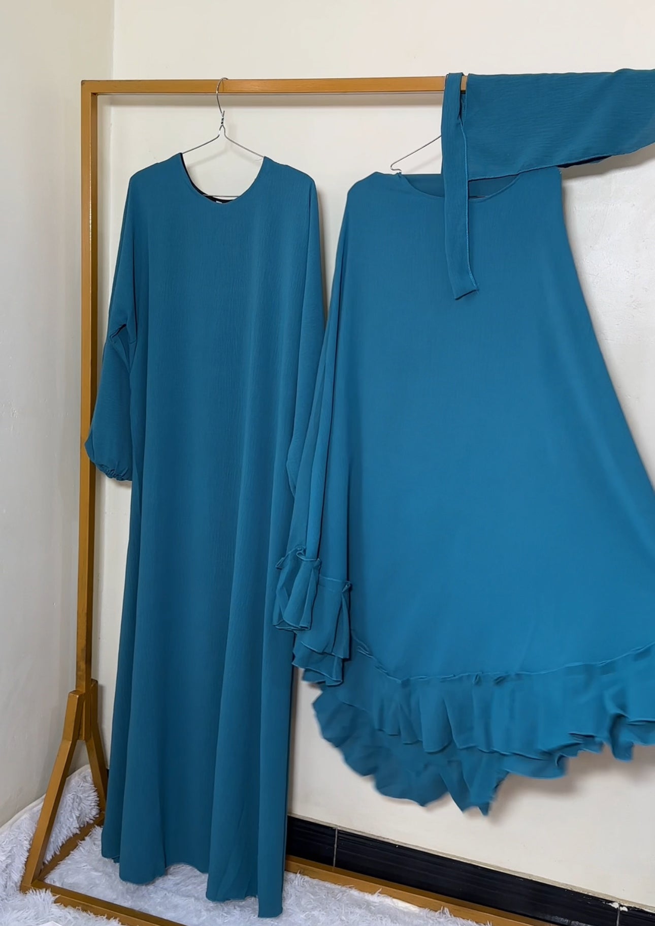 Ruqayyah Ruffle Khimar Set – Full Coverage Elegance