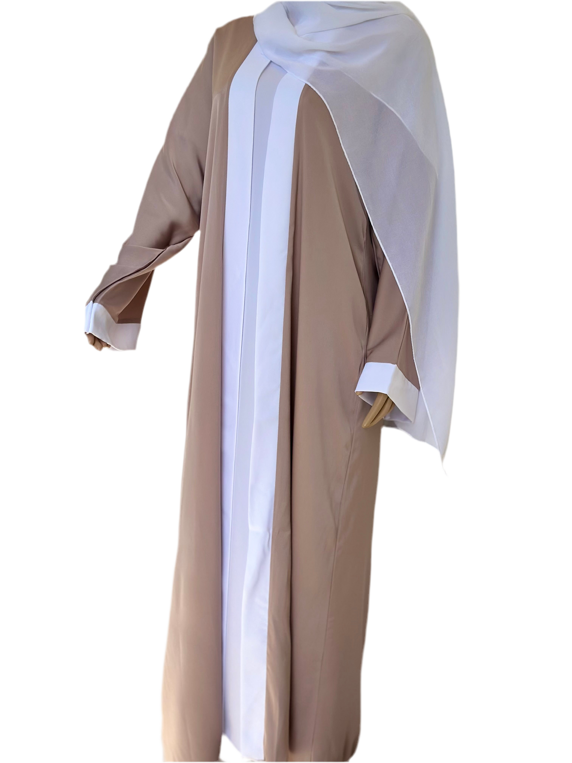 Beige Harmony 2-Piece Abaya Set