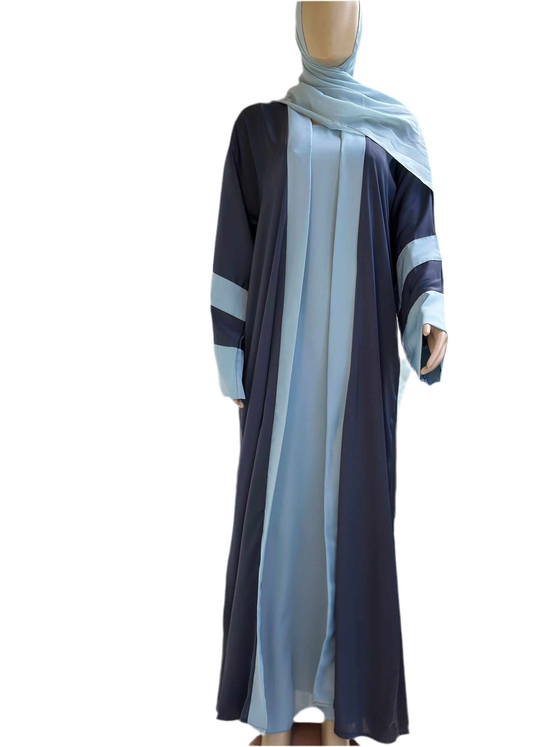 2 tone two piece Dubai abaya
