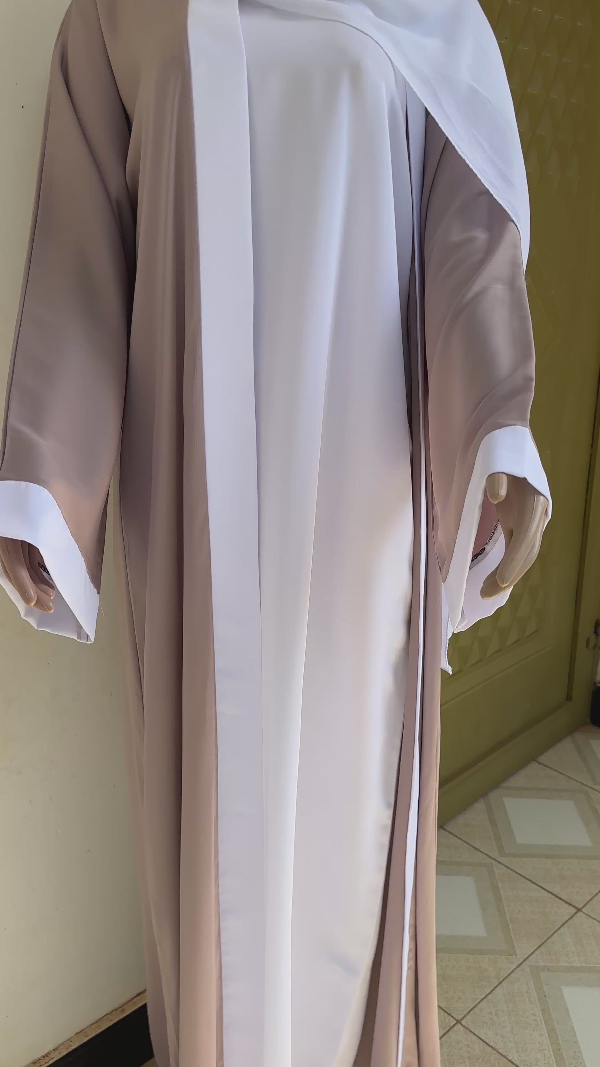 Beige Harmony 2-Piece Abaya Set